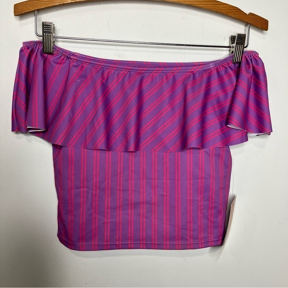 NWT Kortni Jeane Ruffled Around mix n match swim top size small